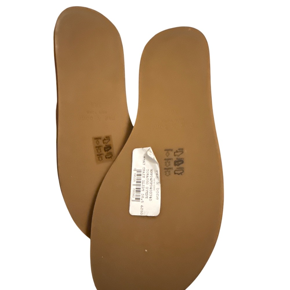 Rag & Bone Tan Suede Braided Ring Slide Sandals Flat Shoes Womens 6.5 new w box - Picture 5 of 6